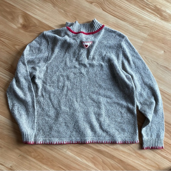 Vintage Winter Breckenridge Women's Gray Pullover w Red Accents, Sz. Petite L - Picture 4 of 5